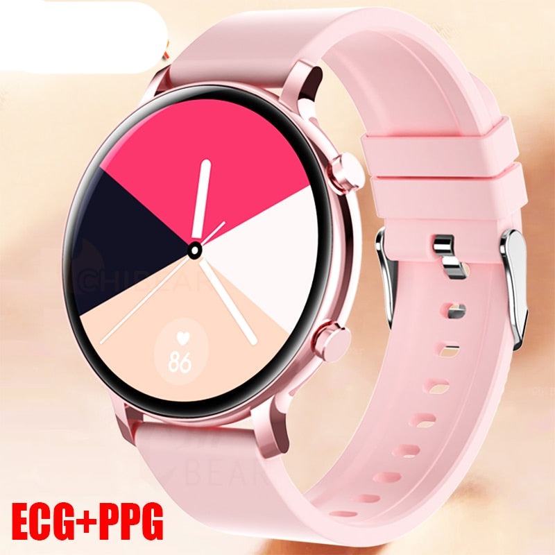 Relógio Inteligente de chamada Bluetooth feminino ECG+PPG smartwatch-ChiBear - A.S Foco