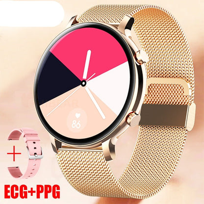 Relógio Inteligente de chamada Bluetooth feminino ECG+PPG smartwatch-ChiBear - A.S Foco