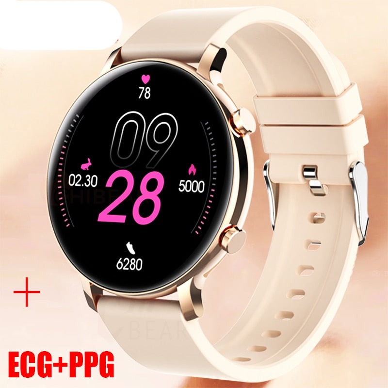 Relógio Inteligente de chamada Bluetooth feminino ECG+PPG smartwatch-ChiBear - A.S Foco