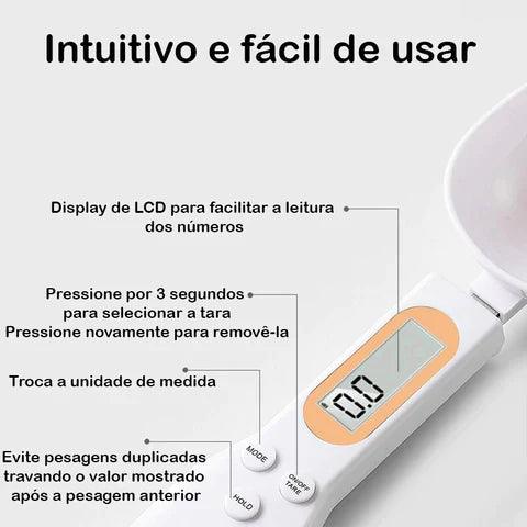 LCD Digital Kitchen colher eletrônica de cozinha para medir alimento 500g - A.S Foco